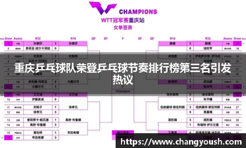 重庆乒乓球队荣登乒乓球节奏排行榜第三名引发热议